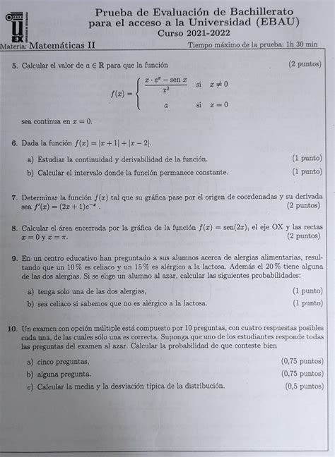 Vuelve la polémica con el examen de Matemáticas de la EBAU muy