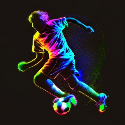 Free Neon Soccer Football Player