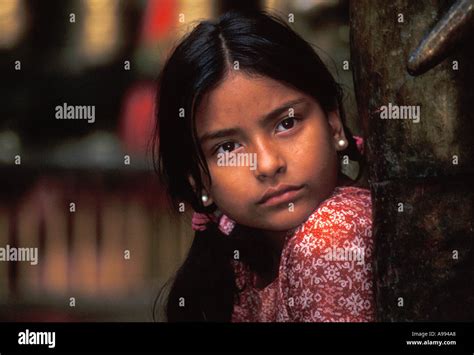 Beautiful Nepali Girl Kathmandu Nepal Asia Stock Photo 627880 Alamy