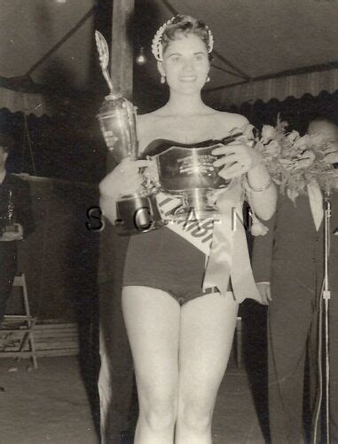 Org Vintage 1957 Semi Nude Beauty Contest RP Swimsuit Miss Western