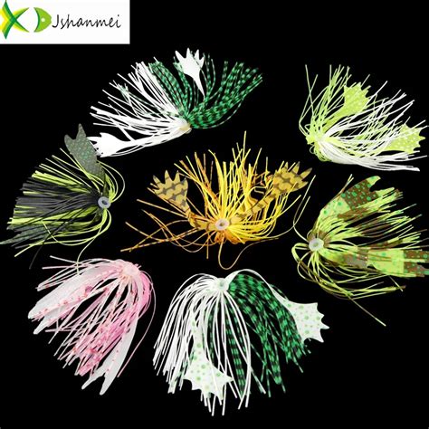 JSM 20pcs Lot Silicone Jig Skirts Fishing Lures For Spinnerbatis Rubber