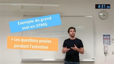 Exemple De Grand Oral En STMG Et Les Questions Potentielles Que L On M