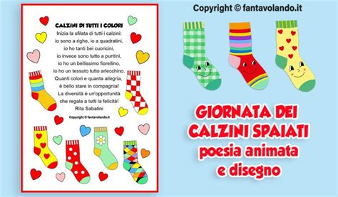 Giornata Dei Calzini Spaiati Calzini Di Tutti I Colori Poesia Animata