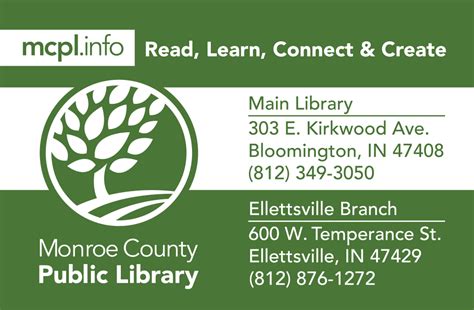 Library Cards Monroe County Public Library Indiana Mcpl Info