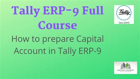 Tally Erp 9 Full Tutorial In Hindi All Parts How To Prepare Capital