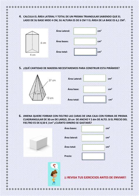 Ejercicios De Calculo De Volumen De Prismas Y Piramides Pdf Printable