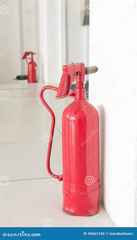 Fire extinguisher stock photo. Image of temperature, dangereus - 96663160