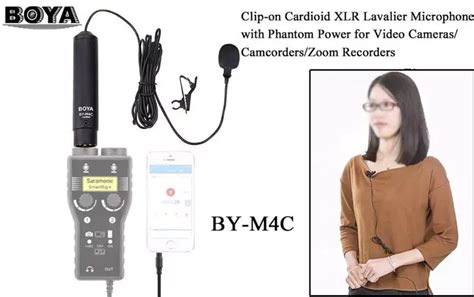 BOYA Cardioid Lavalier Microphone BY M4C Design Info