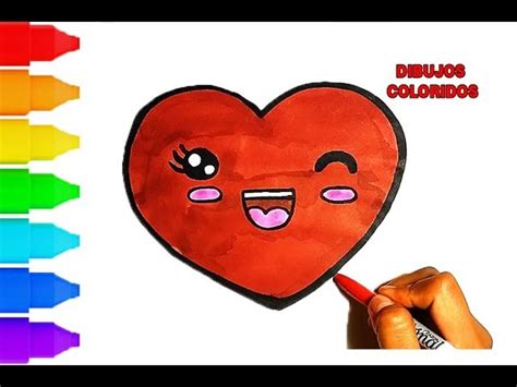 COMO DIBUJAR Un CORAZON KAWAII FACIL DIBUJA Un CORAZON KAWAI PASO A PASO