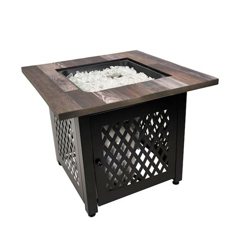 Endless Summer 30 In W Brown Steel Square Tabletop Propane Gas Fire Pit In The Gas Fire Pits