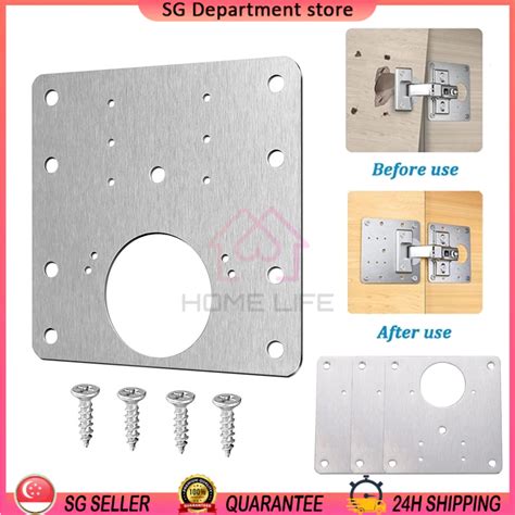 Stainless Steel Hinge Fixing Plate Cabinet Cabinet Hole Hinge Repair