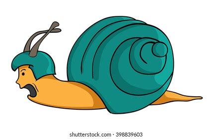 Cartoon Racing Snail Stock Vector (Royalty Free) 398839603 | Shutterstock