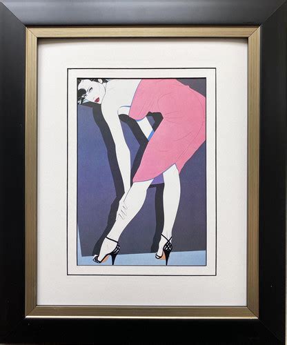 Patrick Nagel Shannon NEW CUSTOM FRAMED Art Deco Print Marlin Art 8