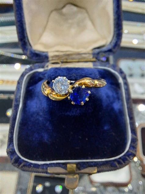 Sweet Sapphire And Diamond Toi Et Moi Ring Delphi Antiques Dublin