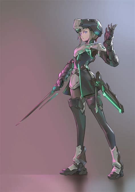 ArtStation 15 Ted Zhang Character Design Girl Sci Fi Character