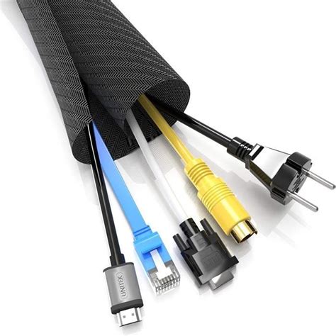 Ipow Cache Cable 3m Manchon de Câble Réglable 12 19mm pour Cable