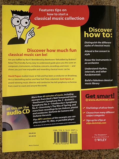 Classical Music For Dummies® By Scott Speck And David Pogue W Cd Rom Brand New 9780764550096