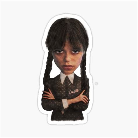 Wednesday Addams Aka Merlina Sticker For Sale By Henrydrae Redbubble