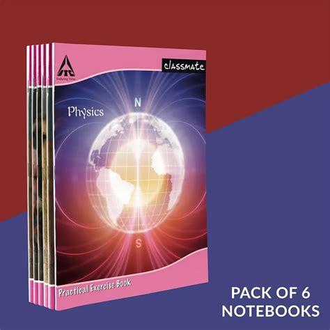 Classmate Physics Practical Notebook Single Line Blank 108 Pages Hard