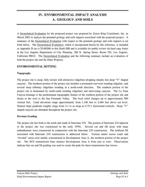 Pdf Iv Environmental Impact Analysis A Geology And Soils Dokumen Tips