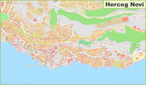 Large detailed map of Herceg Novi - Ontheworldmap.com