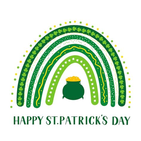 Premium Vector St Patricks Day Rainbow Cute Saint Patricks Day