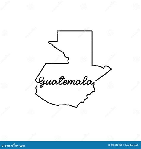 Guatemala Outline Map Royalty-Free Stock Photography | CartoonDealer ...