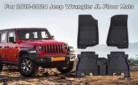 Cotaza 2018 2024 Floor Mats For Jeep Wrangler Jl 4 Doors Only For 2024 2023 2022