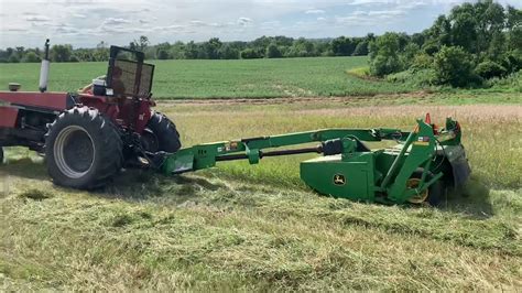 First Time Mowing Hay Youtube