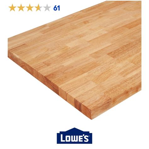 Sparrow Peak Rubberwood 72 In X 25 In X 1 75 In Unfinished Natural Straight Butcher Block