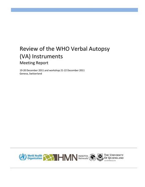 Pdf Review Of The Whoverbal Autopsy Va Instruments€¦ · Registration