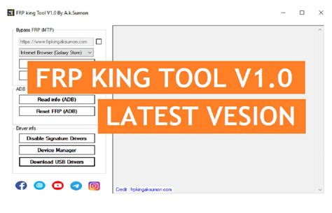 Descargue FRP King Tool V1 0 el último bypass de Samsung MTP ADB FRP