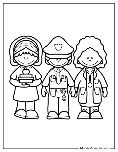 Community Coloring Pages Clip Art Library