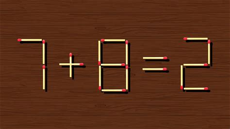 Move Only 1 Stick To Make Equation Correct Matchstick Puzzle YouTube