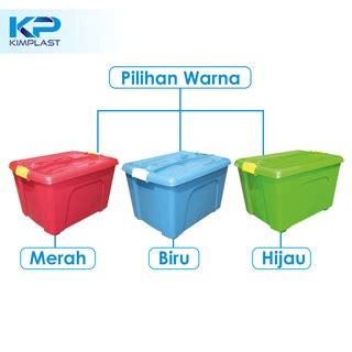 Jual KIMPLAST Box Container Delux 50 Liter Dengan Roda Rak