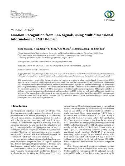 Pdf Emotion Recognition From Eeg Signals Using Dokumen Tips