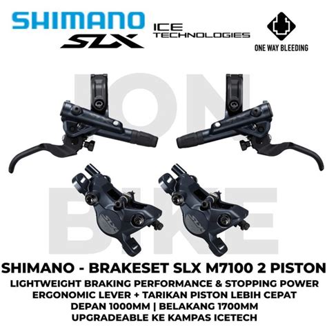 Jual Brakeset Shimano SLX M7100 2 Piston Icetech Rem Hydrolik Sepeda