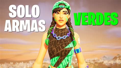 GANANDO SOLO CON ARMAS VERDES FORTNITE YouTube