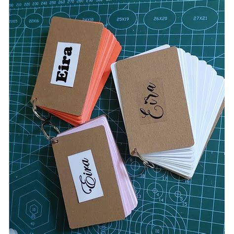 Personalized Blank Thick Flip Flash Cards Memo Pads For Work And Study