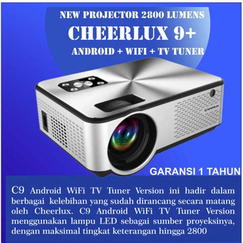 Jual LED Proyektor Cheerlux C9 Android WiFi TV Tuner LED CCTV