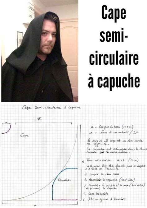 Tutoriel Cape Capuche Semi Circulaire Figurez Vous Motif