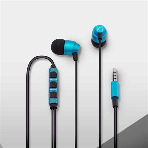 Microphone and Volume Control Earphones - Metallic Blue | Travel Blue Travel Accessories