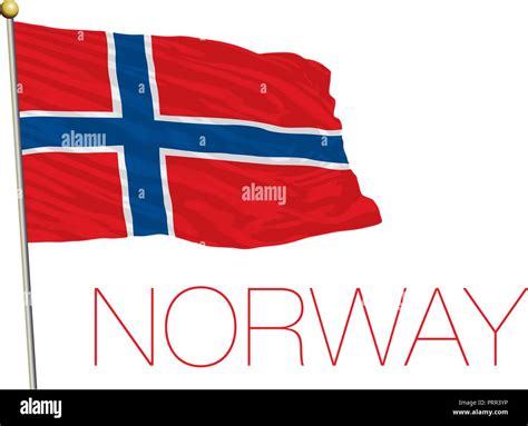 Norwegische Flagge Mit Stock Vektorgrafiken Kaufen Alamy