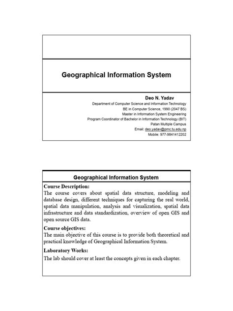 Unit 1 Geographic Information System Pdf Geographic Information