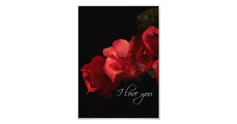 Red and Pink Roses "I love you" Photo Print | Zazzle