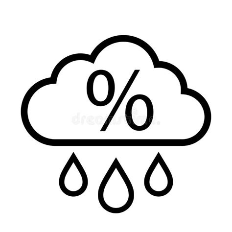 Icono De Precipitaciones Y Vectores De Lluvia Ilustración Del Vector