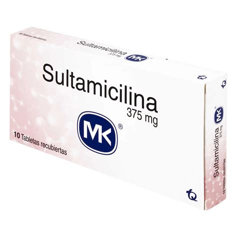 SULTAMICILINA MK 375MG 10 TABLETA Distribuidor De MK