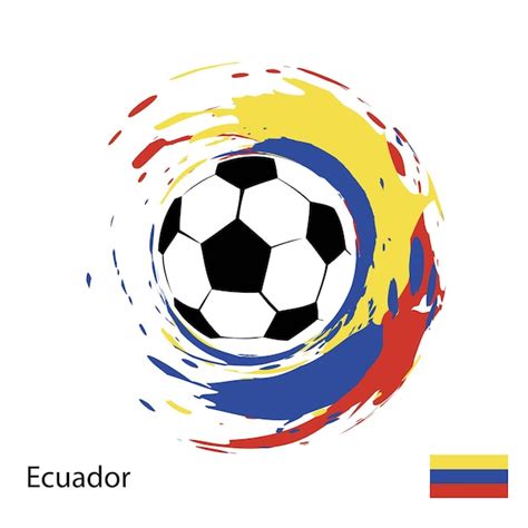 Fútbol, ecuador, logotipo, vector, ilustración | Vector Premium