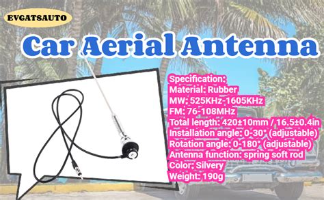 Universal Car Aerial Antenna 18 5 Universal Car Roof Fender Radio AM