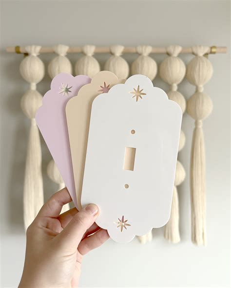 Scalloped Star Light Switch Plate Cover Light Switch Cover Custom Switch Plate Cover Etsy